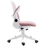 Cadeira de Escritório Giratória Função de Inclinação Altura Ajustável Ergonômica com Apoio de Braço Elevavel Carga 120 kg62,5x60x94 - 104 cm Rosa