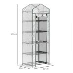 Estufa de Jardim Vertical 69x49x193 cm com 5 Prateleiras Estufa para Plantas e Cultivos com Cobertura Transparente de PE Verde