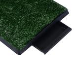 Resguardo de Treino de Erva com Bandeja para cães Sanita Interior para Animais de Estimação com Bandeja Lavável 51x63x6 cm Verde