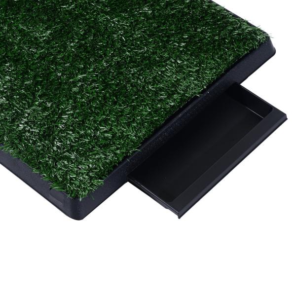 Resguardo de Treino de Erva com Bandeja para cães Sanita Interior para Animais de Estimação com Bandeja Lavável 51x63x6 cm Verde