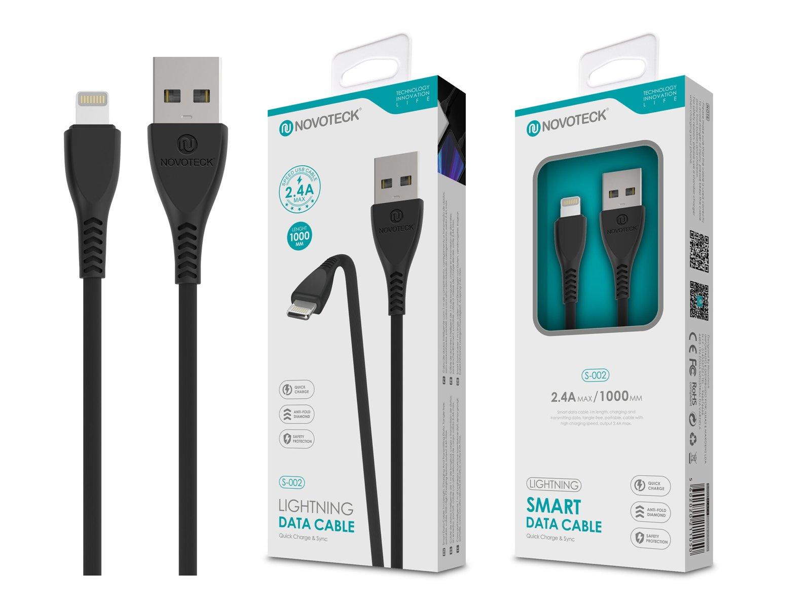 Cabo Lightning Negro 2.4A 1M S-002