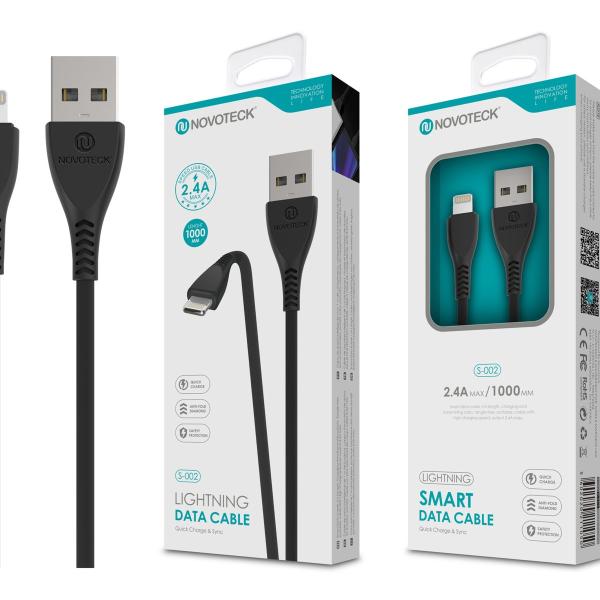 Cabo Lightning Negro 2.4A 1M S-002