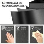 Papeleira de Cozinha em Aço Inoxidável com 2 Compartimentos 2x20L Pedal, Tampas de Fecho Suave e Balde Removível Preto