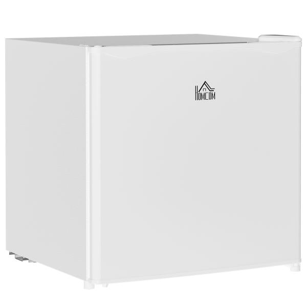 Mini Frigorífico Silencioso 46L Classe F com Temperatura Ajustável e Porta Reversível 48x44x49 cm Branco