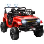 Carro Elétrico para Crianças Carro Elétrico Infantil UTV 12V com Velocidade Ajustável USB e Faróis 95x62,5x65 cm Vermelho