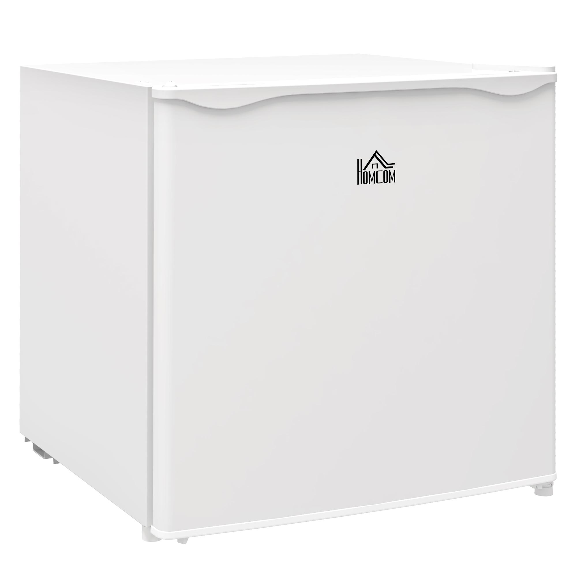 Mini Congelador Vertical 35 L Silencioso com Porta Reversível Temperatura Ajustável e Prateleira Amovível 47x44,2x48,8 cm Branco
