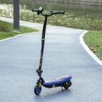 Trotinete Elétrica Dobrável com Velocidade Máx. 12 km/h Motor 120 W Autonomia Máxima 10 km e Farol LED 75x48x93 - 105 cm Azul