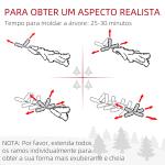 Árvore de Natal Artificial Nevada 180 cm com 508 Ramos 49 Pinhas Base Dobrável e Suporte de Aço Ø73x180 cm Verde e Branco