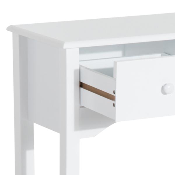 Mesa Consola Elegante Móvel de Entrada com 3 Gavetas 100x32x85cm Branco