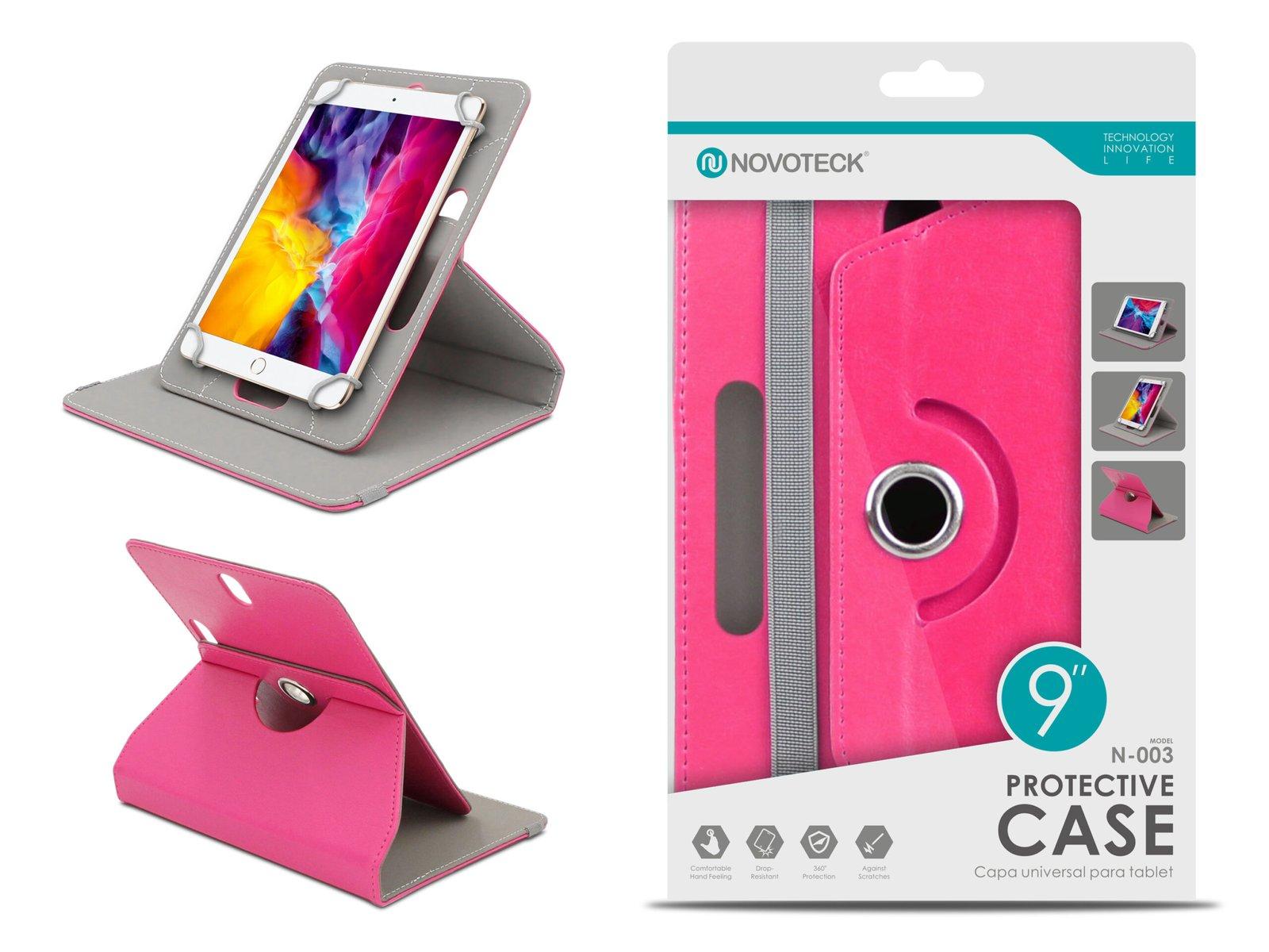 Capa Protetora Universal Cor da Rosa para Tablet de 9'' - N-003 - Confortável, Resistente a Quedas e com Suporte Ajustável