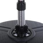 Punching Ball Ajustável em Altura com Base Recarregável Punching Ball de Boxe com Suporte e Luvas Ø48x136 - 154 cm Preto