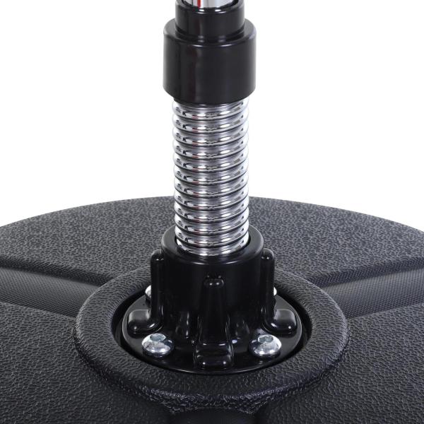 Punching Ball Ajustável em Altura com Base Recarregável Punching Ball de Boxe com Suporte e Luvas Ø48x136 - 154 cm Preto