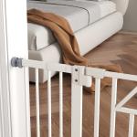 Barreira de Segurança Extensível para Animais de Estimação com Fecho Automático e Sistema de Duplo Bloqueio 74 - 100x76 cm Branco