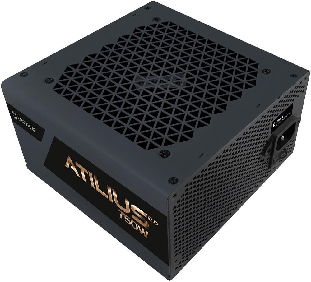 Fonte de Alimentação 20+4 pin ATX Atilius 2.0 750W 80+ Bronze (Preto) - UNYKACH