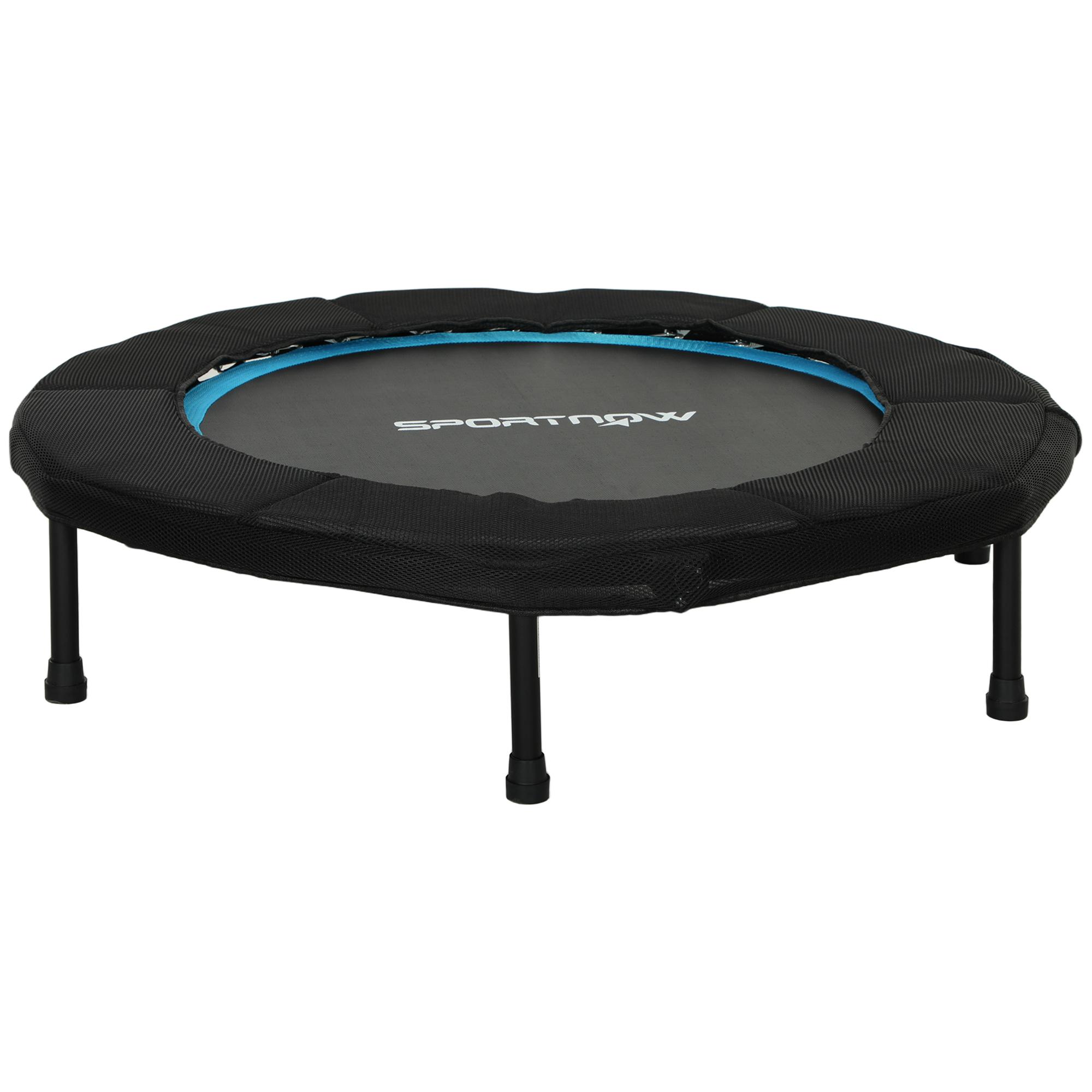Trampolim Fitness Ø102 cm Trampolim Fitness Dobrável com Estrutura de Aço Antiderrapante Ø102x22 cm Azul