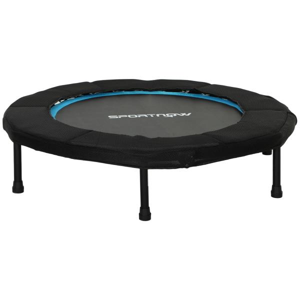 Trampolim Fitness Ø102 cm Trampolim Fitness Dobrável com Estrutura de Aço Antiderrapante Ø102x22 cm Azul