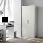 Armário para Arquivos de 5 Níveis com Chaves Prateleiras Ajustáveis Armário de Arquivos Metálico 80x40x180 cm Branco