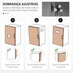Armário de Cozinha com 3 Portas de Vidro Compartimento Aberto 2 Gavetas e Prateleiras Ajustáveis 100x40x180 cm Cinzento