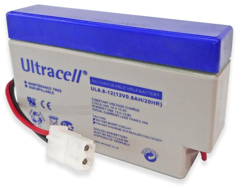 Bateria Chumbo 12V 0,8Ah (96 x 25 x 62 mm) - Ultracell