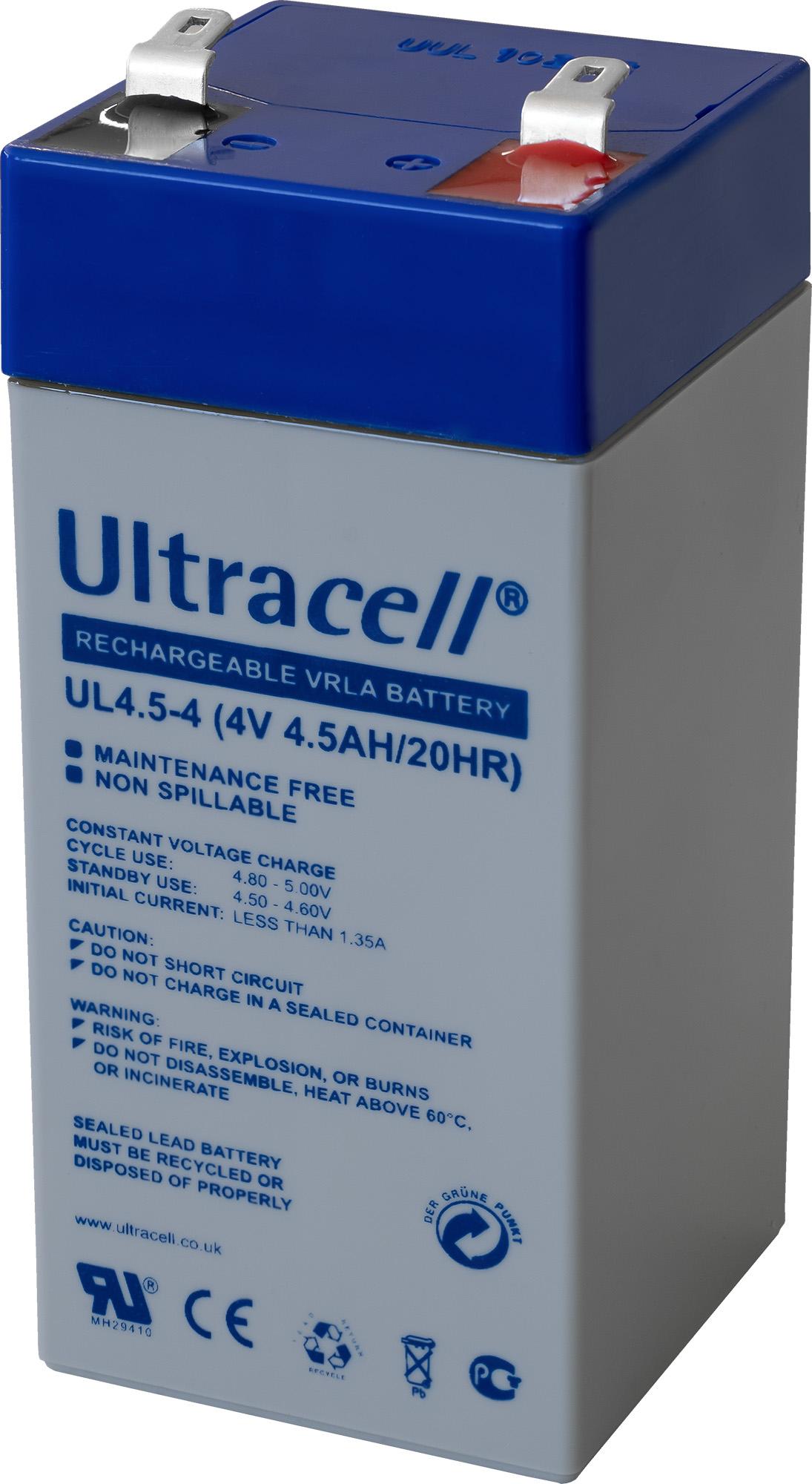 Bateria Chumbo 4V 4,5Ah (48 x 46 x 110 mm) - Ultracell