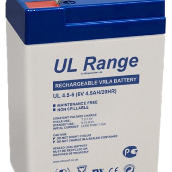 Bateria Chumbo 6V 4,5Ah (70 x 47 x 101 mm) - Ultracell