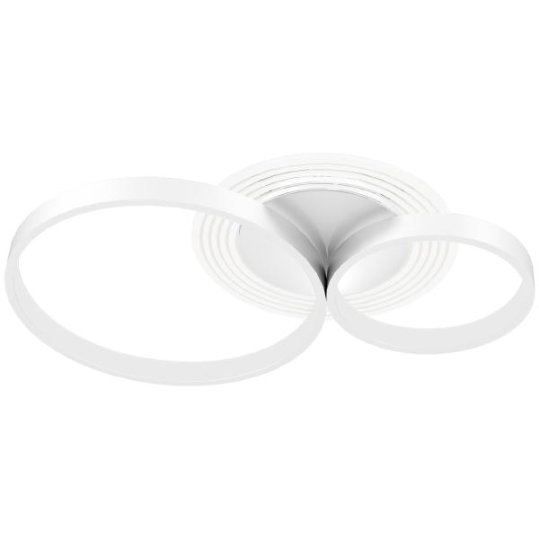 Candeeiro de Teto LED 40W Candeeiro Moderno com Iluminação LED 3000K/4000K/6500K 59x38x7,4 cm Branco
