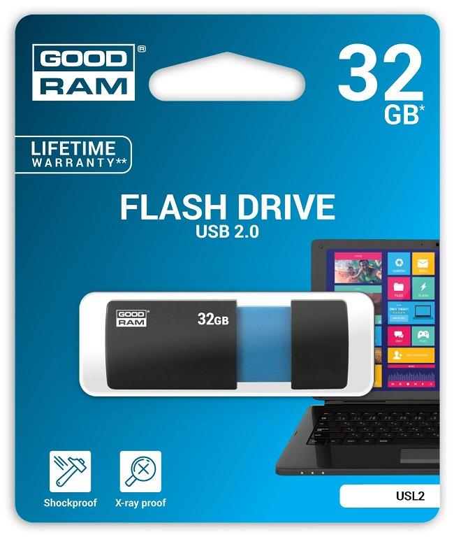 Pen Drive USB 2.0 32GB USL2 (Preto) - GOODRAM
