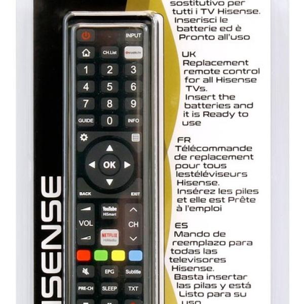 Comando Universal Dedicado p/ TVs LCD HISENSE - UNITRONIC