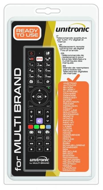 Comando Universal Dedicado p/ TVs LCD Multi - Marcas - UNITRONIC
