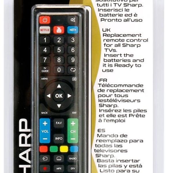 Comando Universal Dedicado p/ TVs LCD SHARP - UNITRONIC