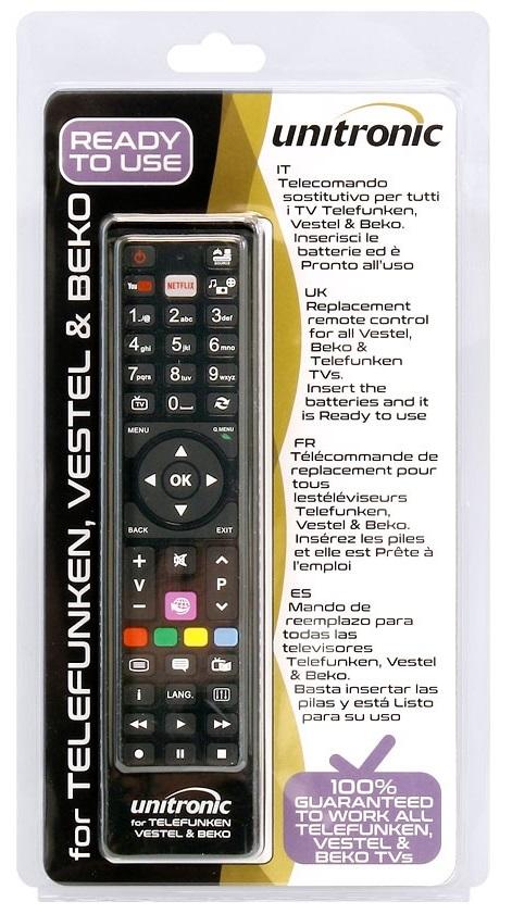 Comando Universal Dedicado p/ TVs LCD TELEFUNKEN, VESTEL e BEKO - UNITRONIC