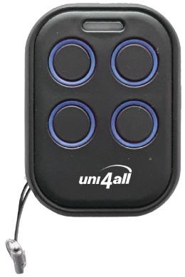 Comando Garagem Auto - Aprendizagem 4 Canais Multi - Frequência Rolling Code/Fixos - UNITRONIC
