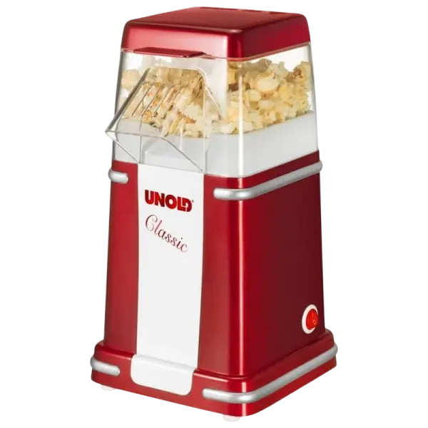 Máquina de Fazer Pipocas Classic 900W (Vermelho/Prateado/Branco) - UNOLD