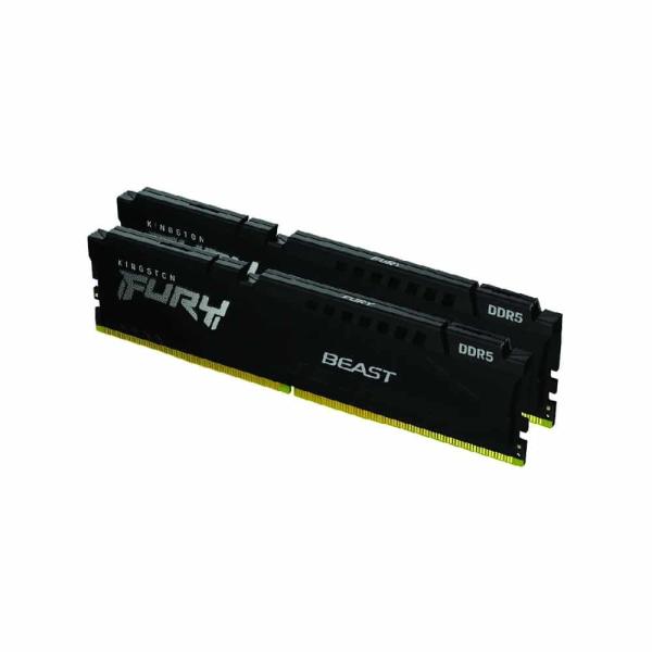 Memória DIMM Kingston FURY Beast 16GB Kit (2x8GB) DDR5 5600MHz 1.25V CL36 Unbuffered On - Die ECC — Recondicionada