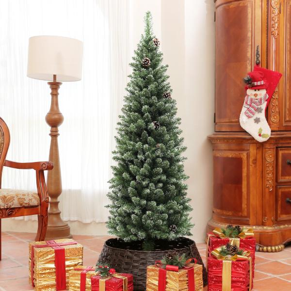 Árvore de Natal 150 cm Árvore de Natal Artificial com 395 Ramos e Suporte de Metal Árvore de Natal para Interior Verde