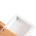 Estante de Bambú para Casa de Banho com 3 Prateleiras de Armazenamento Móvel Organizador para Cozinha Sala de Estar Lavanderia 30x18x81cm Madeira e Branco