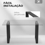 Conjunto de 2 Pés para Mesa de Aço 60x72 cm Pernas Quadradas de Mesa para Móveis de Bricolage Preto