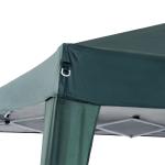 Tenda Dobrável Tenda com Desenho Pop Up para Jardim Campismo Festas Eventos Aço e Oxford 297x297x250 cm Verde