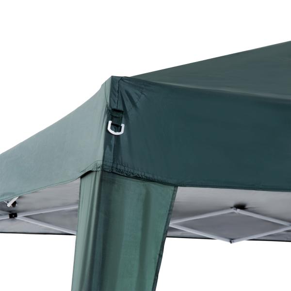 Tenda Dobrável Tenda com Desenho Pop Up para Jardim Campismo Festas Eventos Aço e Oxford 297x297x250 cm Verde