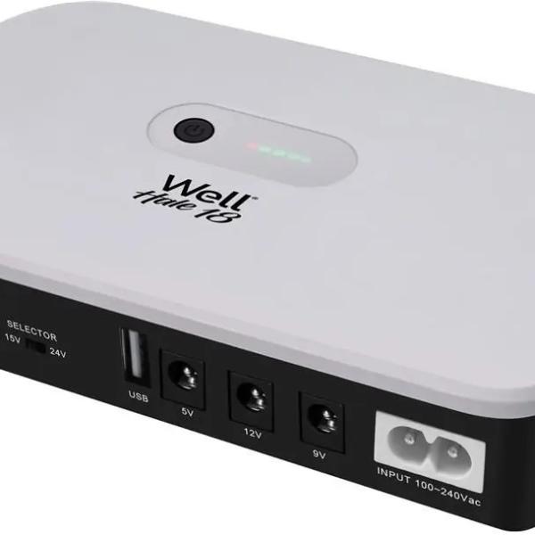 Mini UPS Hale 18W 5V/9V/12V PoE + 15V/24V USB - WELL