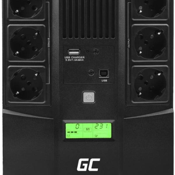 UPS Interactiva Power Supply AiO 800VA 480W (6x Schuko) - GREEN CELL
