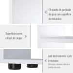 Estante Vertical Multifuncional com 8 Prateleiras Largas 70x24x178cm Branco