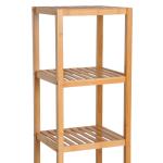 Estantes de bambu para o banheiro Armário alto Livraria Organizador 4 Níveis 1 Porta 36x33x140cm
