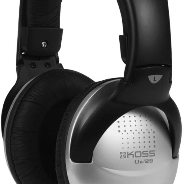 Auscultadores UR29 c/ Fios (Preto/Prateado) - KOSS