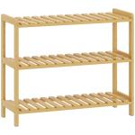 Sapateira de Madeira de 3 Níveis para até 9 Pares de Sapatos para Entrada Corredor Dormitório 70x26x57,5 cm Madeira