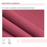 Toldo Manual 395x245 cm Toldo de Varanda Pátio com Manivela de Alumínio e Tecido de Poliéster 280 g/m² Vinho