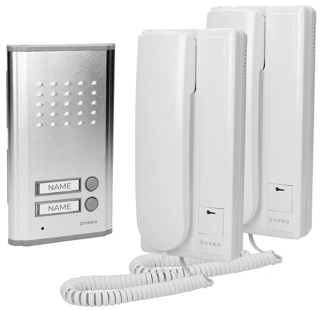 Kit Audio Porteiro c/ 2 Unidades Interiores (2 Habitações) - ORNO