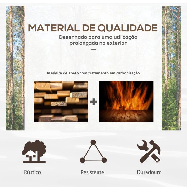 Ponte de Madeira para Jardim Ponte Decorativa com Corrimão em Forma de Meia Roda 100x50x37 cm Marrom