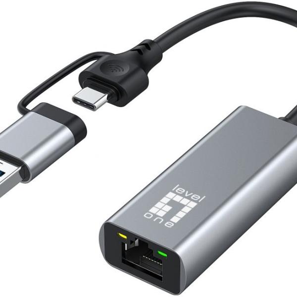 Adaptador de Rede USB 3.0 / USC - C 2500 Mbit/s USB - 0423 - LEVEL ONE