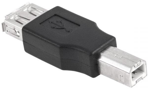 Ficha Adaptadora USB B Macho - USB A Fêmea